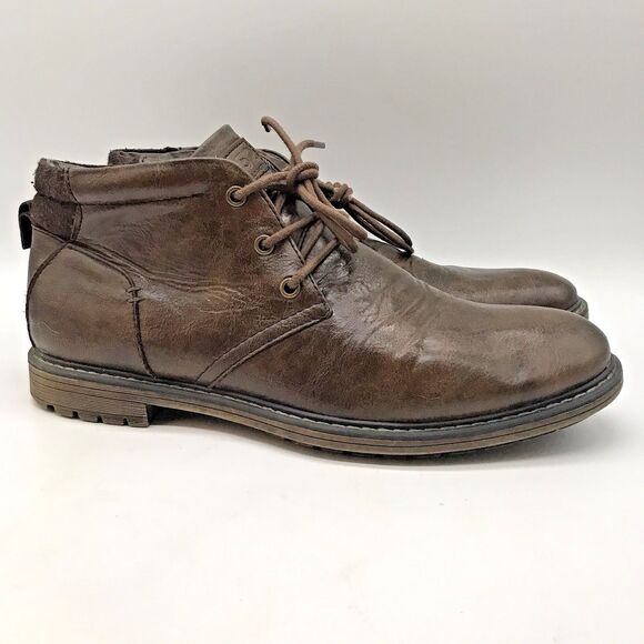 B-52 by Bullboxer Chukka Boots Men’s 11 Brown Leather Lined Lace Up Desert Shoes main image 7